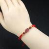 Pulsera de Hilo Rojo Diamante Cinabrio Hecha a Mano Cuerda Roja Bebé Madera de Durazno Hilo de Mano Bebé Tobillera de Hilo de Mano Joyería de Paz Infantil