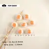 Acessórios para Joias DIY Desenho Animado Fofo Estampa de Pão Acrílico Furo Reto Contas Corrente para Celular Pingente de Chaveiro