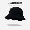Al por mayor 25 Años Otoño e Invierno Nuevo Sombrero de Pescador Plisado Asimétrico Retro Simple Versátil Informal Sombrero de Cubo para Hombres y Mujeres