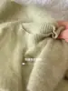 Suéter de piel de visón color crema, suave y esponjoso para mujer, estilo coreano, delicado, de corte holgado y casual, perfecto como capa interior para otoño e invierno.