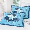 Toalla de almohada de algodón de gasa gruesa de ocho capas 52 cm * 78 cm suave toalla de almohada para pareja de caramelo toalla de almohada de dibujos animados cama