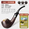 Pipa de ébano hecha a mano Muxiang, juego de madera para fumar, bolsa para cigarrillos, olla de cobre de doble uso, pipa seca, pipa de madera maciza, venta al por mayor