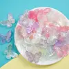 Animal artificial mariposa colorida resina accesorios mayoreo hecho a mano diy paquete de material carcasa de teléfono móvil diadema accesorios para el cabello parche
