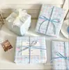 Papel de regalo de lazo y estrella, caja de regalo de cumpleaños estilo ins, papel de regalo de recuerdo de floristería, venta al por mayor y hecho a medida