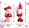 Decoración del Día de San Valentín Adorno Navideño de Lentejuelas Muñeco Rudolph que se Ilumina Muñeco sin Rostro Brillante Adorno Iluminación