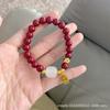 Novo bracelete de corda elástica com contas de antiquário chinês bracelete de contas de esmalte colorido de menina doce barraca de feira noturna atacado ornamentos de mão