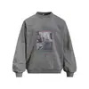 Sudadera con Estampado de Personaje Retro Americano Tie-dye Deslavada Primavera y Otoño Holgada Casual Moderna para Hombre 350g Ropa Deportiva Lavada