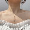 Collar corto sencillo y elegante con diseño de nicho Dongdaemun coreano, con cadenas de mariposas, moderno y exquisito, para mujer