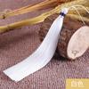 Borla larga de 16 cm con cabeza colorida enrollada, borla de disfraz antiguo Hanfu, colgante de borla, borla colgante para abanico, adornos decorativos para linterna