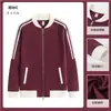 Chamarra de béisbol para hombre con hebilla metálica de cremallera, chamarra con cuello alto y bloques de color, chamarra casual de primavera y otoño para parejas, chamarra de marca moderna personalizada