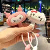 Chaveiro Martelo Fofo de Desenho Animado para Alívio de Estresse para Mochilas Infantis, Pingente de Martelo de Panda que Faz Som