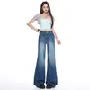 Jeans Feminino Longo Outono 2026 Novo Estilo Retro Micro-Flare Stretch Garota Picante, Calça de Comprimento Estendido, Yi Chun