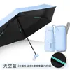 Sombrilla mini de costilla doble con 40% de descuento, sombrilla de bolsillo con protección solar recubierta de negro, sombrilla publicitaria personalizada, se puede imprimir con logo