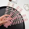 Venta de Liquidación de Productos de Rubor para Uñas Semiacabados: Uñas Pre-Hechas Rosa Pintadas con Spray, Piezas de Uñas Color Rubor