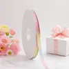 Cinta de Poliéster de Colores Arcoíris Lista para Usar, Cinta de Poliéster Degradado, Empaque de Caja de Regalo para Repostería y Pasteles, Cinta para Ramo de Flores