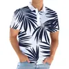 2025 Amazon Verão Masculino Casual Gola Lapela Estampado 3D Manga Curta Camisa Polo Masculina Tamanho Grande Top Havaiano
