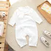 Mameluco de primavera y otoño para bebé estilo occidental para niña pequeña dulce de manga larga mameluco de dibujos animados lindo estampado ropa de moda