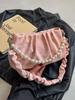 Bolsa de Ombro Pequena com Pregas de Pérola e Nuvem Bolsa de Crowdsourcing Pequena Moda Feminina Nova Outono Versátil Bolsa de Ombro Transversal Tendência