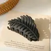 Pinza para el pelo con forma de hoja estilo coreano pinza de sujeción esmerilada cabeza de bola para el pelo versátil pasador práctico pinza para el pelo femenina tocado procesamiento personalización