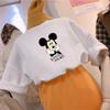 Camiseta de Manga Corta Nueva con Estampado de Dibujos Animados Ins 2026 para Mujer Estilo Coreano Estilo Harajuku BF Holgada Cuello Redondo Top de Moda