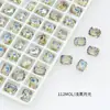 Rinestones Brillantes para Uñas Dongzhou 8*6MM Rectangulares Octagonales de Fondo Puntiagudo Rinestones Accesorios para Aretes DIY Nuevos Rinestones de Cristal K9