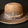 Venta caliente transfronteriza sombrero de copa de fieltro de lana con cúpula moda retro sombrero de copa de lana pura