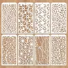 Modelo novo transfronteiriço Série de temas com textura geométrica Amazon Flores e plantas DIY Modelo oco Quadro de cópia para grafite