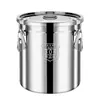 Cubo Sellado de Acero Inoxidable 304 en Stock, Extra Grueso, Multiusos, Grado Alimenticio, Cubeta Térmica Comercial para Sopa, Gran Capacidad, a Prueba de Fugas