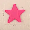 Lixin bordado de computadora estrella de cinco puntas pegatinas de tela al por mayor en stock accesorios de ropa zapatos y sombreros parche para planchar