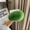 Lindo Pasador de Bolita de Pelo Pequeño Pelo de Conejo Rex Real Pinza para Agarrar Flequillo Otoño e Invierno Rojo de Internet Cereza Clip Pequeño Accesorios para el Cabello de Felpa Tocado