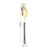 Juego de Cubiertos de Acero Inoxidable Estilo Retro con Patrón de Mármol, Estilo Occidental: Cuchillo, Tenedor, Cuchara, Cuchara de Postre, Cuchillo para Filete, Cucharilla de Café