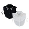 Novo Exclusivo com Contas Moda Pérola Versátil Costurado à Mão Gola Falsa Feminina Decorativa Versátil Fornecimento Direto do Fabricante Transfronteiriço
