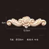 Aplicación de Talla en Madera Pieza de Flor de Esquina Tallada en Madera Maciza Flor de Madera Estilo Europeo Mueble Puerta de Gabinete Talla en Madera de Palo de Rosa Flor Decorativa