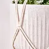 Bolsa de Malla para Maceta Tejido a Mano Transfronterizo Tejido Creativo de Jardinería Decoración Colgante Colgador de Plantas para Balcón Cesta de Malla Colgante con Borla