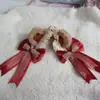 Diadema Lindo Lolita Japonés con Orejas de Oso Lolita KC Tocado Corona Banda de Oso Accesorios de Orejas de Oso de Peluche