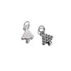 Plata Esterlina S925 Colgante Moneda de Cobre Árbol de Navidad Vintage Accesorios de Material de Cuerda Trenzada Hecha a Mano para Pulsera DIY S1156