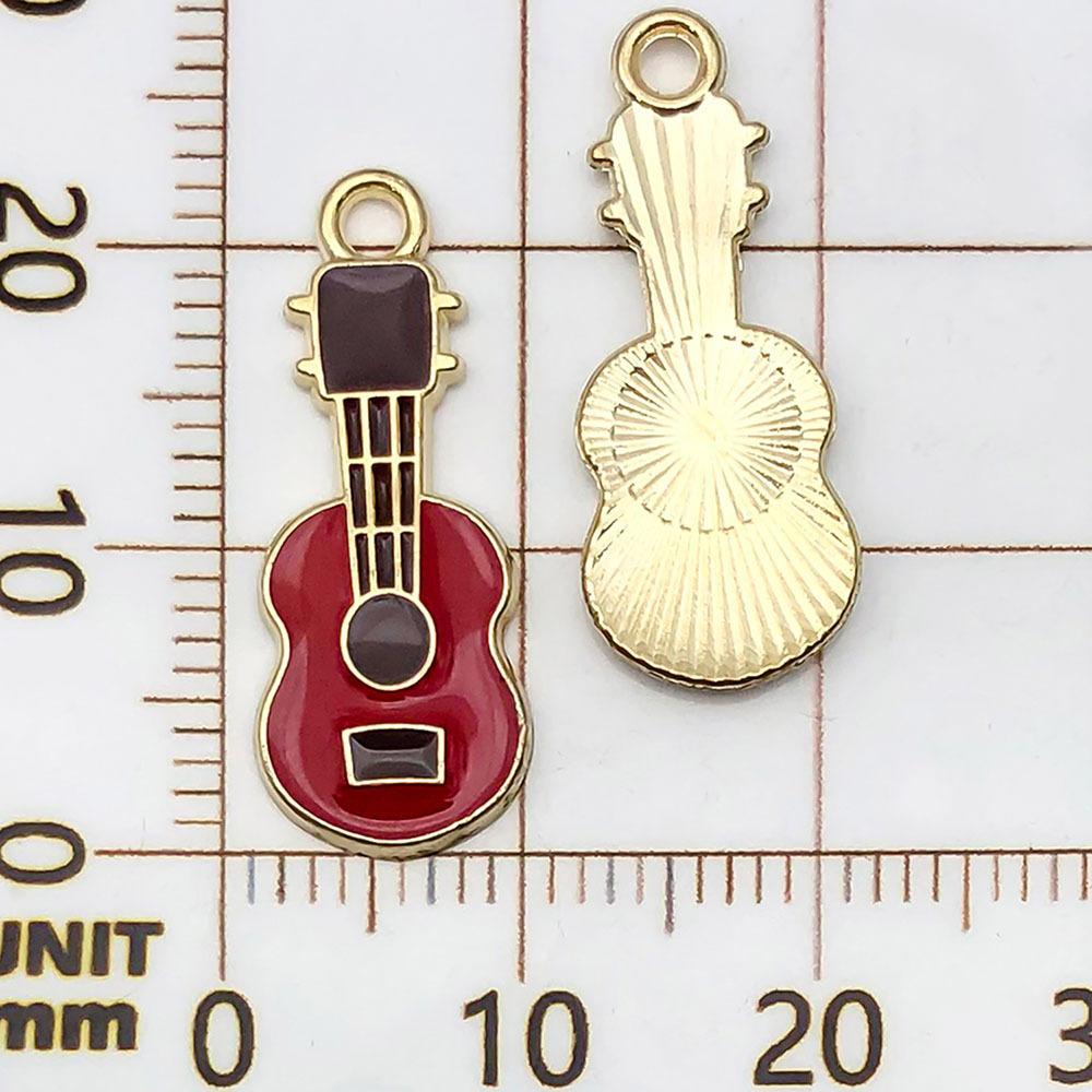 19466-XP-红色锌合金滴油音乐乐器吉他23x10mm-