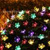 Nueva Guirnalda de Luces Solares de Flor de Cerezo con Forma de LED para Decoración Navideña de Patio, Guirnalda de Luces de Flores de Colores, Iluminación