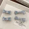Corea del Sur Lujo Ligero Industria Pesada Clip de Pato Completo de Diamante Azul Océano Clip para Flequillo Lateral Combinable Accesorios para el Cabello