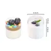 Postre de gelatina mousse en vaso Vaso de plástico transparente desechable Cuadrado redondo mini creativo vaso para pudín con tapa