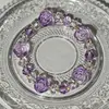 Pulsera Joyería de Mano Pulsera de Mariposa Morada Pulsera de Cristal de Imitación Pulsera para Mujer Joyería de Moda Pulsera de Cristal Pulsera de Amatista
