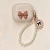 Adecuado para Samsung Galaxy Buds3Fe Estuche para Auriculares Dibujo Animado Beige Colgante DIY Buds3Pro Pulsera Bluetooth