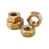 Tuercas hexagonales de latón estándar nacional, tornillos, tuercas, tuercas de cobre, M2/M3/M4/M5/M6/M8 Cobre