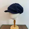 Chapéu Newsboy de Camurça Plissado Estilo Japonês para Homens e Mulheres, Boina de Pintor Cor Sólida Irregular Retrô Estilo Britânico