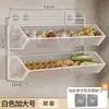 Estante de almacenamiento de pared para cocina, no requiere perforación, multifuncional, para almacenar cebollas grandes, jengibre y ajo, estante colgante de doble capa, estante para verduras y especias