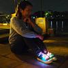 Spot atacado LED luminoso flash fluorescente cadarço colorido sapatos de lona luz cadarço decorativo noite corrida discoteca preparação