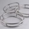 Estante de acero inoxidable para ollas de tubo redondo, anillo para olla, olla para sopa frita, tapete para olla caliente, doble anillo, doble capa, almacenamiento de cocina