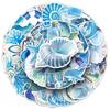 50 adesivos azul oceano mar azul pequenos frescos fofos desenho animado biológico decorativos capa de celular copo de papelaria
