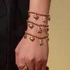 Azucarero Moda Europea y Americana Nicho Cuentas Redondas Corazón de Cuentas Oso con Diamantes Completos Pendientes Collar con Borla Pulsera Conjunto de Moda