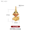 Fu Zi Método Antiguo Sha Oro Colgante Pequeño diy Material para Cuerda de Mano Accesorios Tejidos con Cuentas Accesorios Pulsera Joyería Gotas Pequeñas